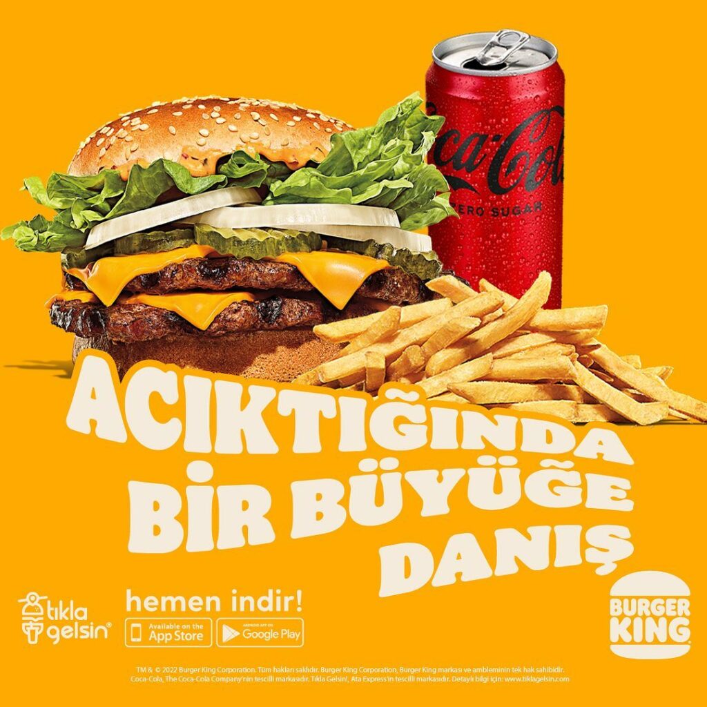 Burger king Menüler Fiyatları
